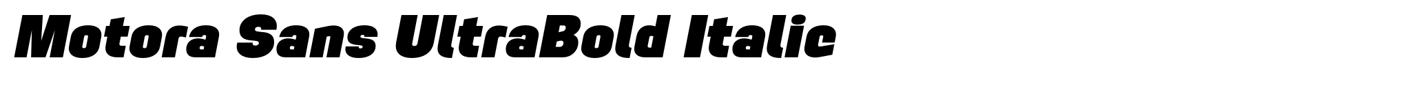 Motora Sans UltraBold Italic image